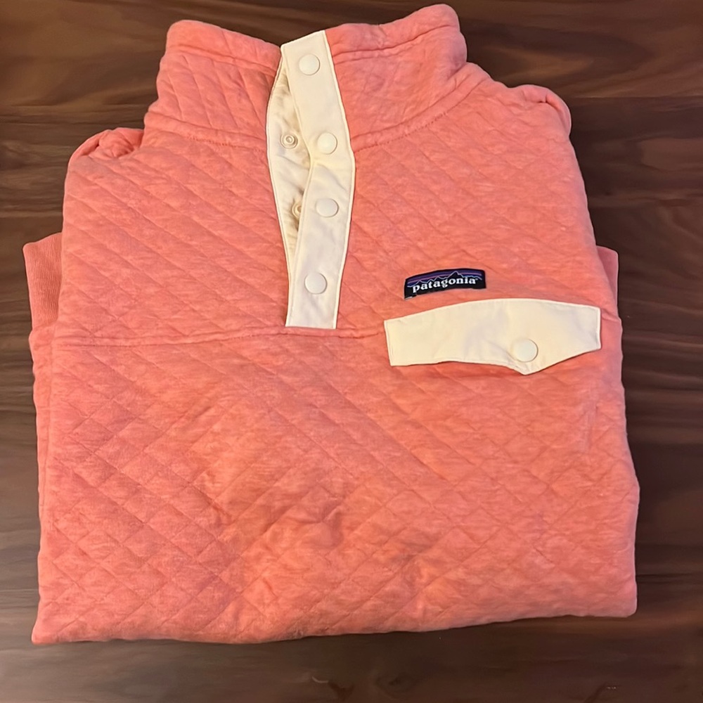 Orange Patagonia T-Snap Organic Cotton Pullover!
